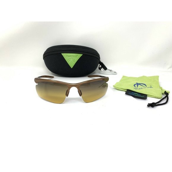 PEAKVISION SPORTS GOLF SUNGLASSES Bronze Sx8.88 + CASE and CLOTH Excellent - Picture 2 of 12